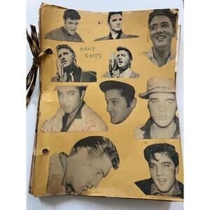 Original 50's 60's Elvis Presley Scrapbook US Army Germany Real Photos Magazines